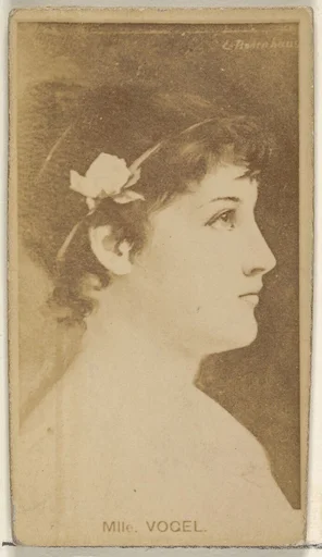 Mlle. Vogel, from the Actors and Actresses series (N45, Type 8) for Virginia Brights Cigarettes