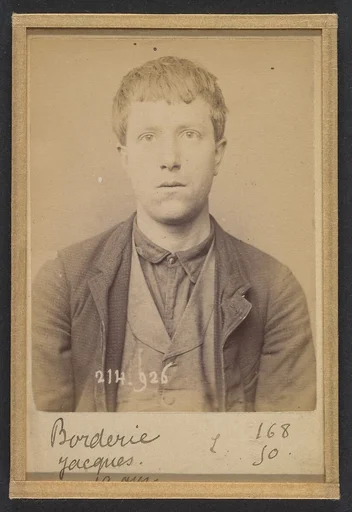 Borderie. Ferdinand, Jacques. 19 ans, né à Sarlat (Dordogne). Peintre sur métaux. Pas de motif. 1/3/94. 