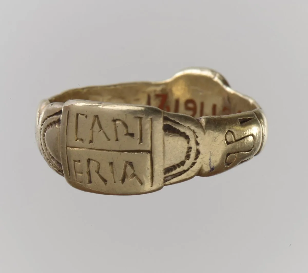 Gold Finger Ring with Inscription — Unknown