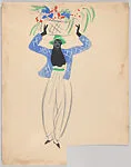 Drawing for a theatrical costume for the number '(Island in the) West Indies' in 'Ziegfeld Follies of 1936' — Vincente Minnelli