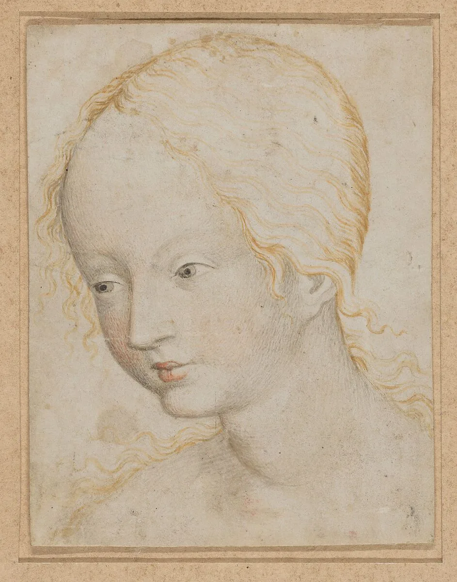 Head of a Woman — Anonymous, Bohemian, 15th century