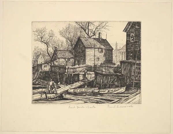 Back Yards and Boats — Frank Paul Besedick|WPA