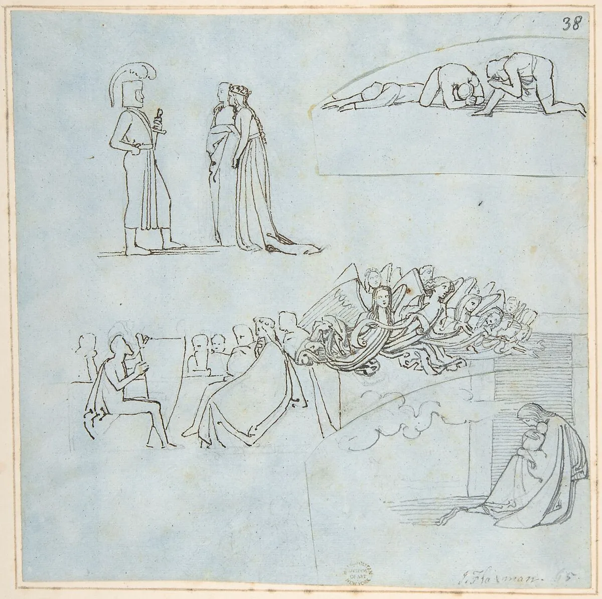Sheet of Sketches — John Flaxman