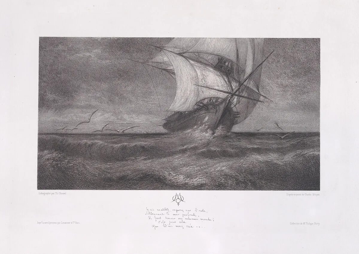 The Phantom Vessel — Charles Meryon|Théophile Chauvel|Lemercier & Cie.
