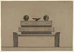 Elevation of a Side Board with Display of Ceramics — Guglielmo Ulrich