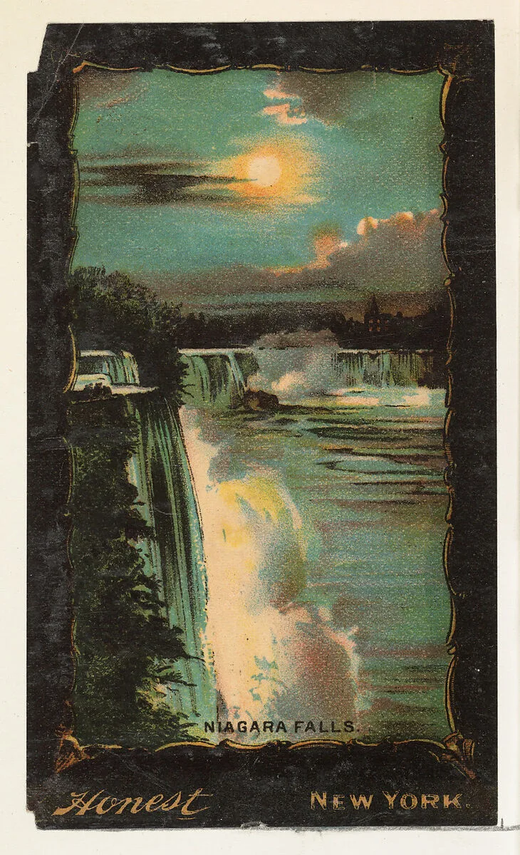 Niagara Falls, from the Transparencies series (N137) issued by W. Duke, Sons & Co. to promote Honest Long Cut Tobacco — W. Duke, Sons & Co.