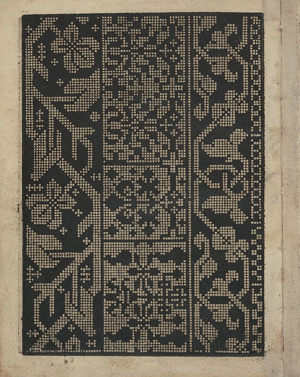 Libbretto nouellamete composto per maestro Domenico da Sera...lauorare di ogni sorte di punti, page 4 (verso) — Domenico da Sera
