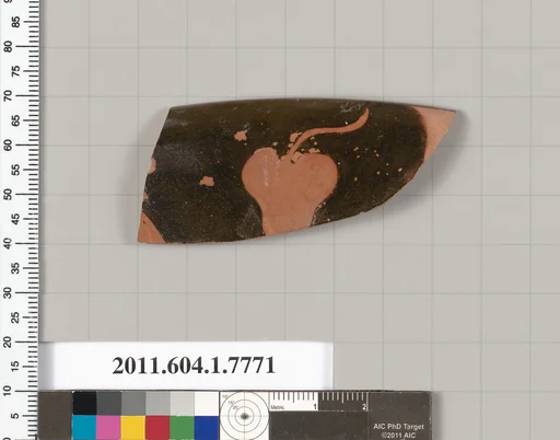 Terracotta rim fragment of a kylix (drinking cup)