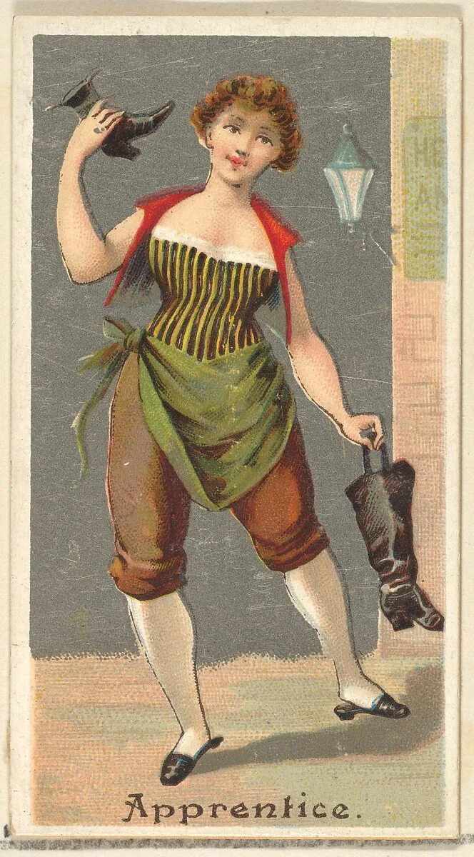 Apprentice, from the Occupations for Women series (N166) for Old Judge and Dogs Head Cigarettes — Goodwin & Company