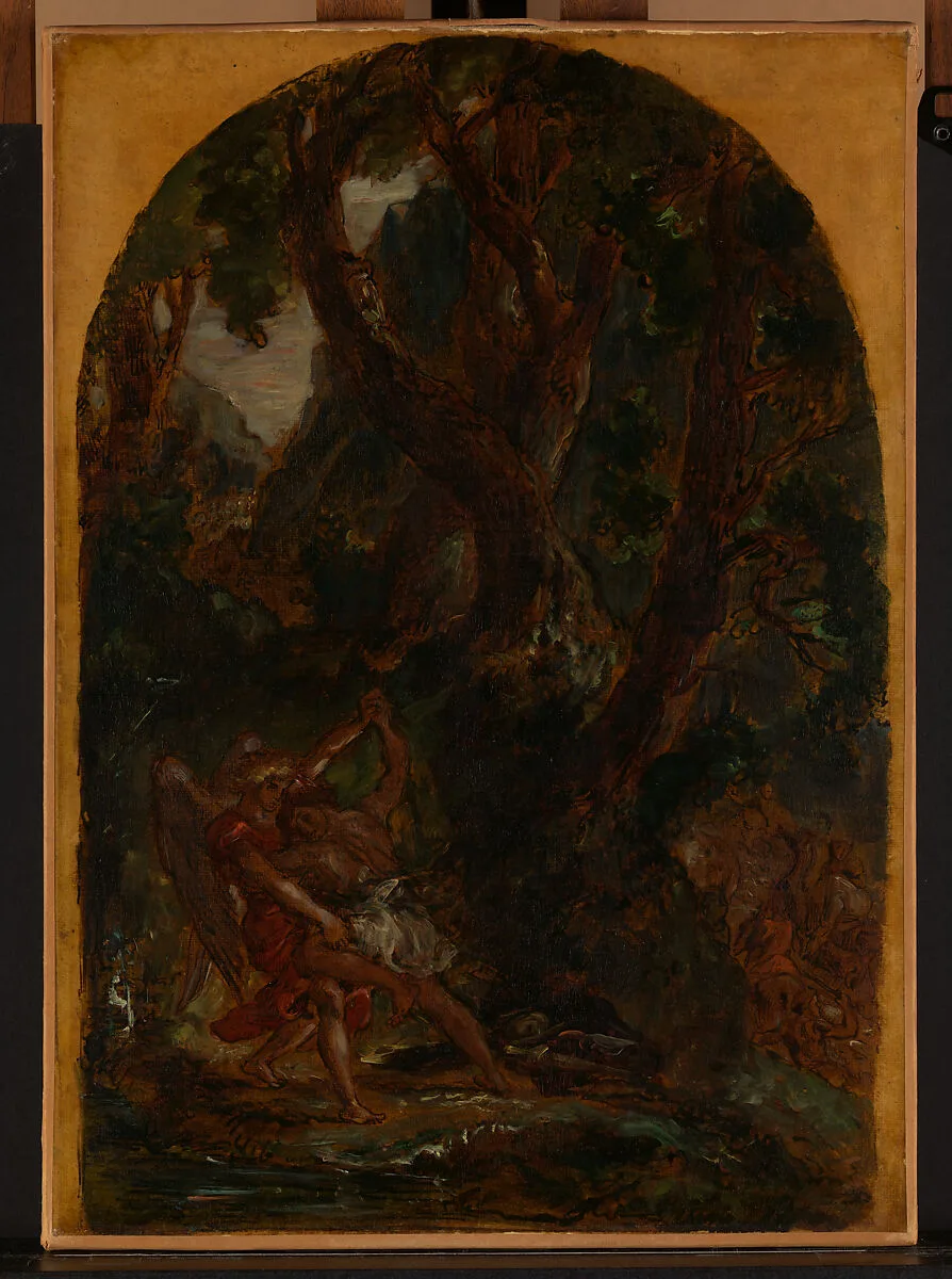 Jacob Wrestling with the Angel — Eugène Delacroix