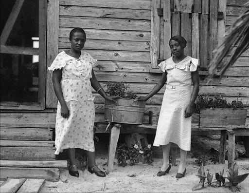 [Two Women Outside House, Florida]