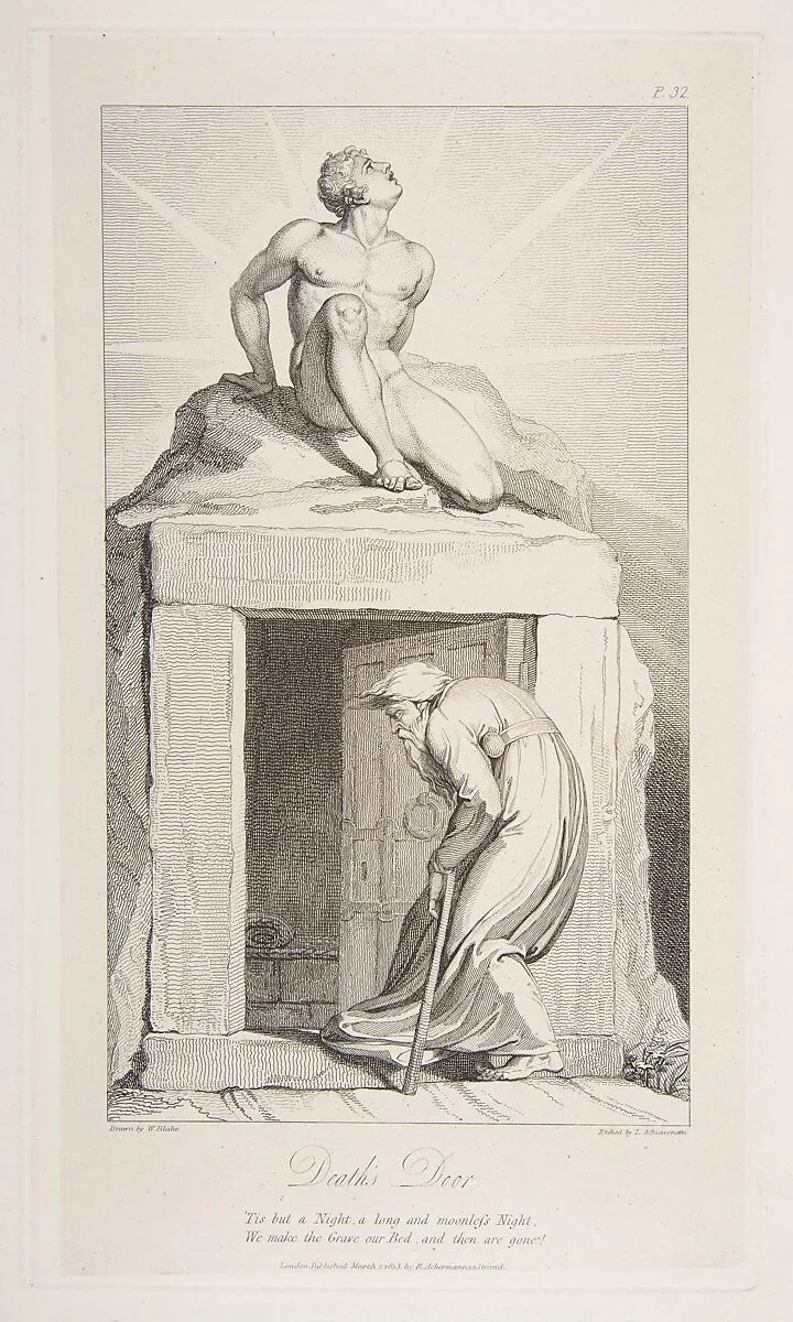 Death's Door, from "The Grave," a Poem by Robert Blair — William Blake|Rudolph Ackermann, London|Luigi Schiavonetti|Robert Blair