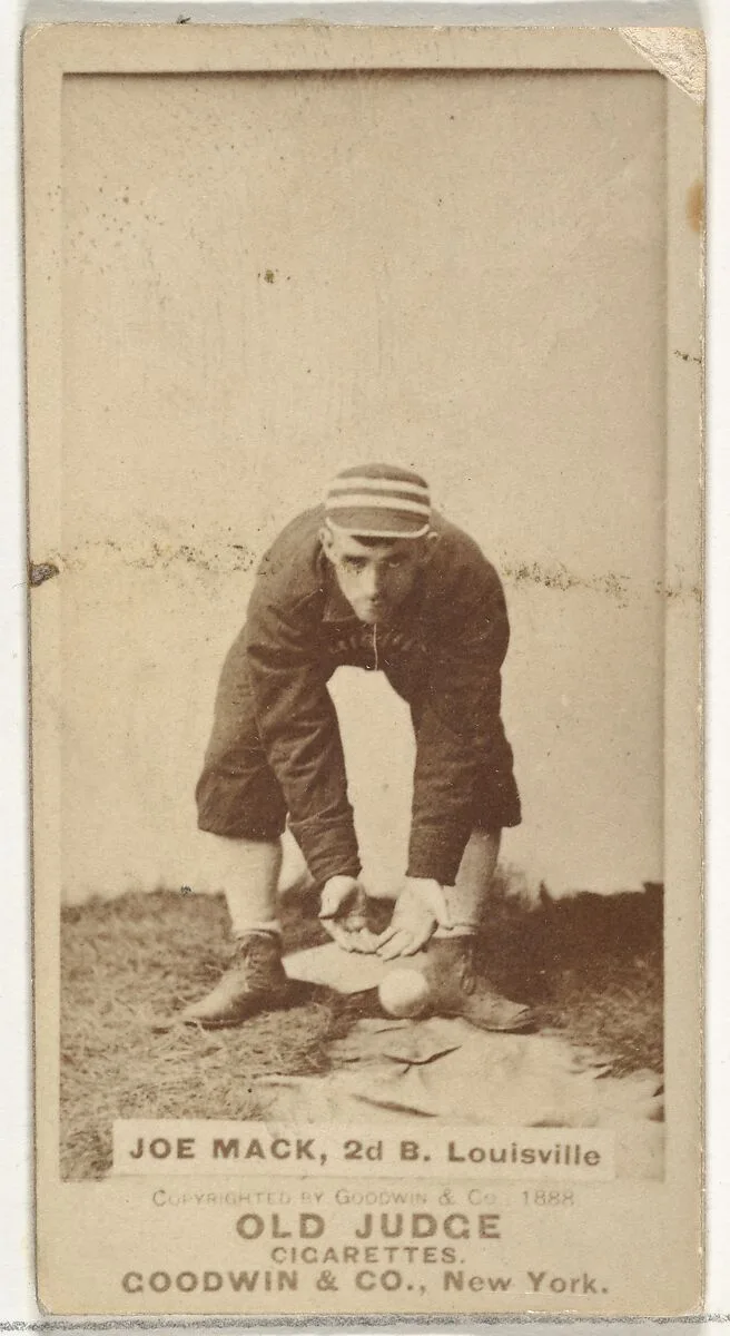 Joseph "Reddy" Mack, 2nd Base, Louisville Colonels, from the Old Judge series (N172) for Old Judge Cigarettes — Goodwin & Company