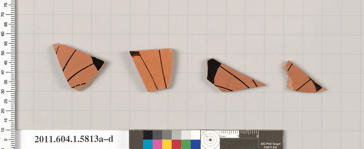 Terracotta fragments of kylikes: eye-cups (drinking cups) — Unknown