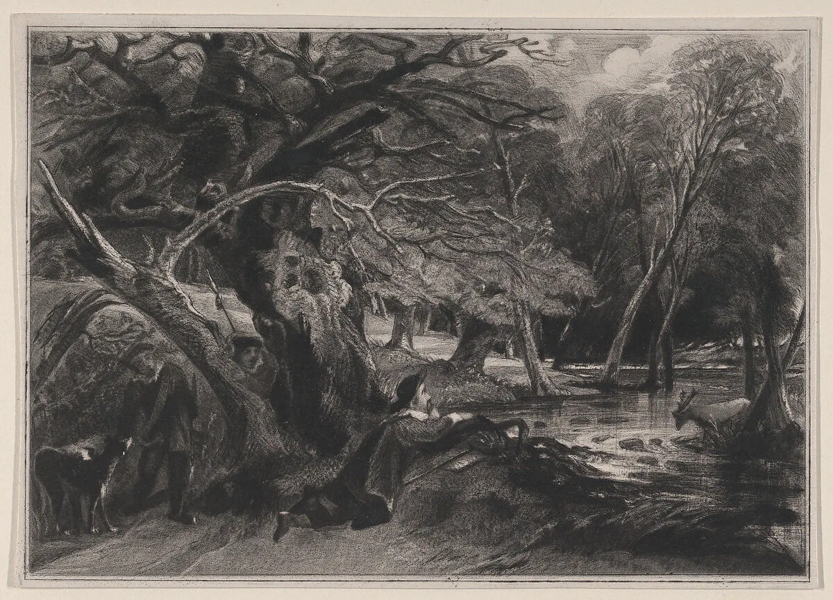 Jacques and the Wounded Stag (Shakespeare, As You Like It, Act 2, Scene 1) — William Shakespeare|David Lucas|John Constable