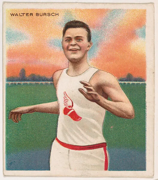 Walter Bursch, Track and Field, from Mecca & Hassan Champion Athlete and Prize Fighter collection, 1910 — Mecca Cigarettes