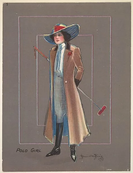 Polo Girl, from the series "Hamilton King Girls" (T7, Type 6), issued by Turkish Trophies Cigarettes — Hamilton King|Turkish Trophies Cigarettes