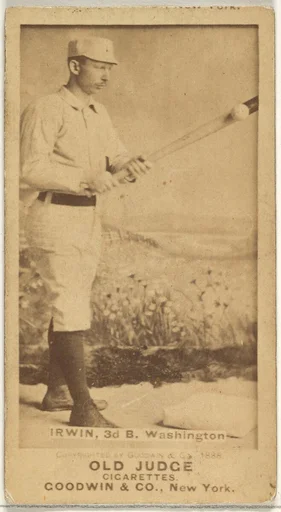 John Irwin, 3rd Base, Washington Nationals, from the Old Judge series (N172) for Old Judge Cigarettes