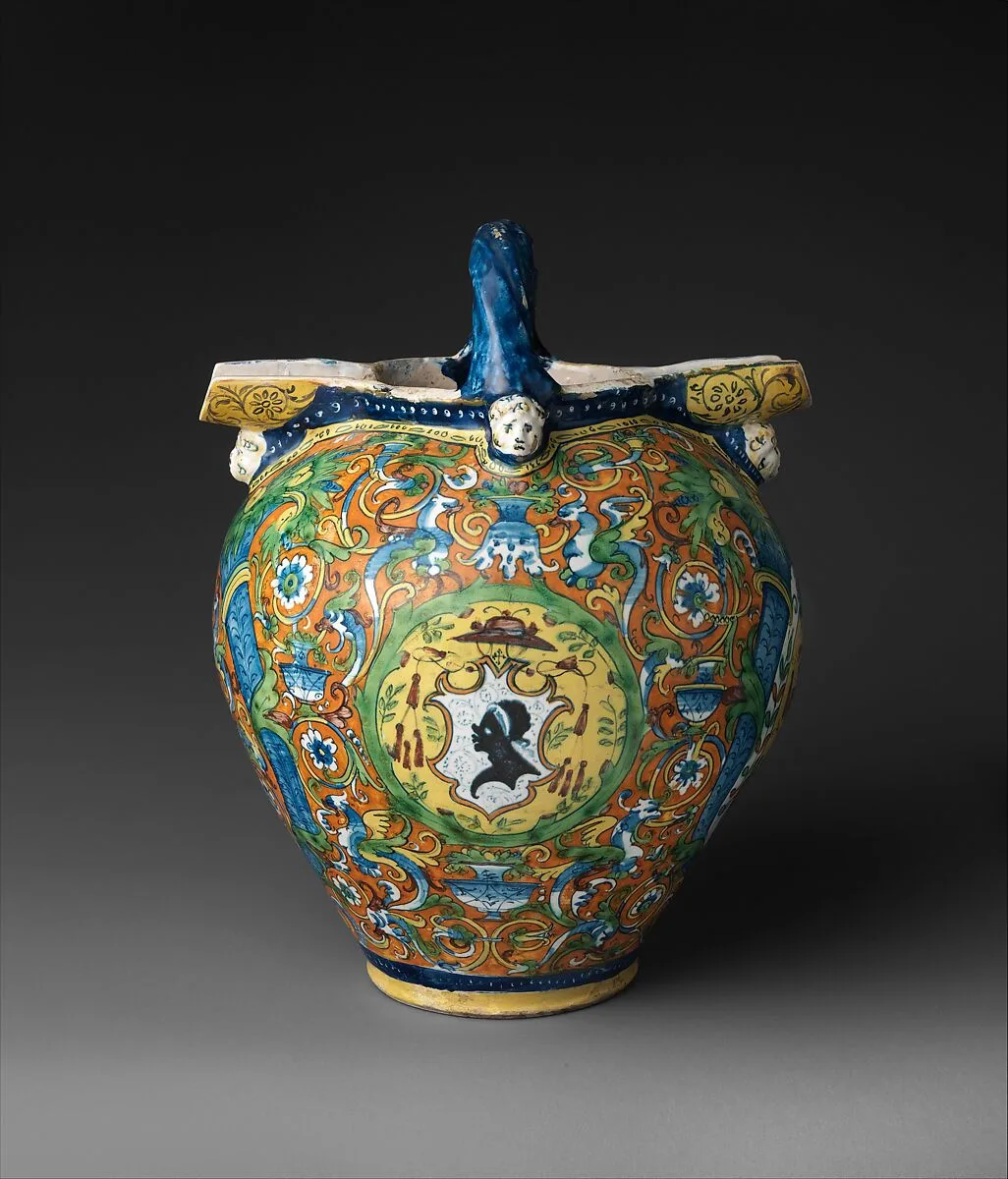 Double-spouted armorial ewer — LA Workshop