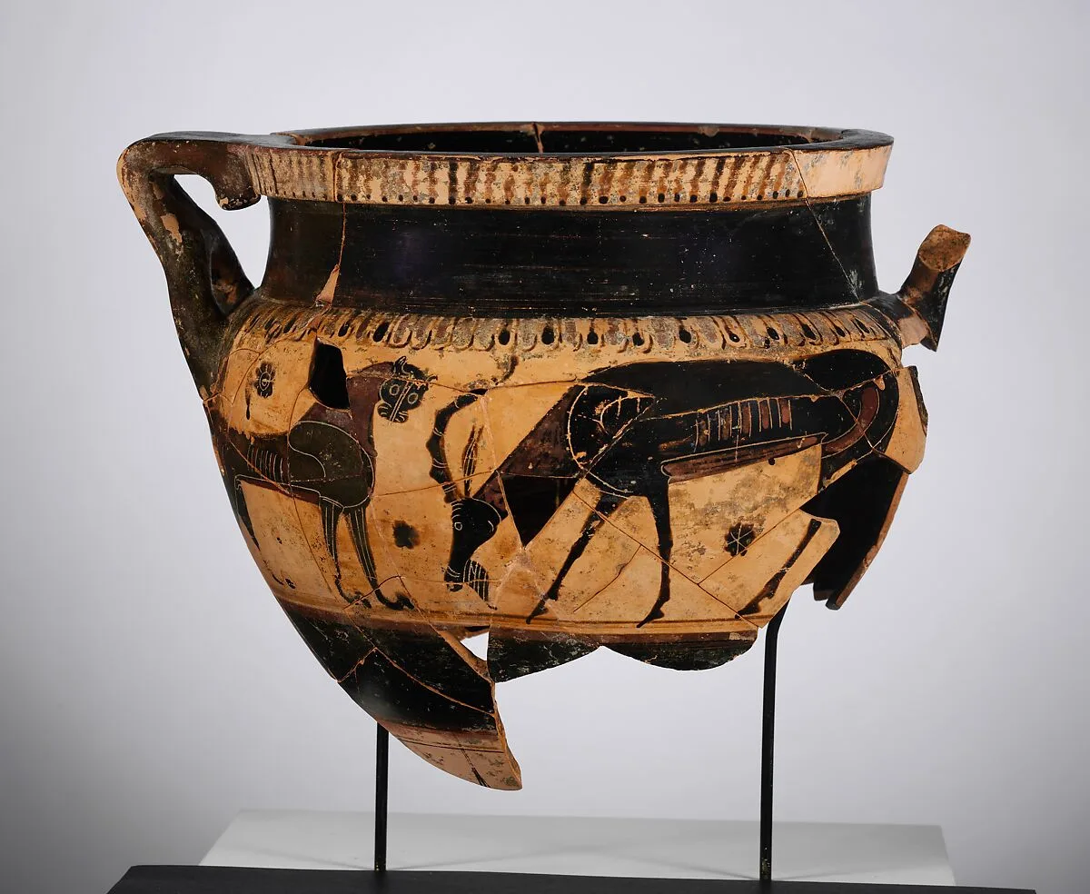Terracotta krater (bowl for mixing wine and water) of Chalcidian shape — Unknown
