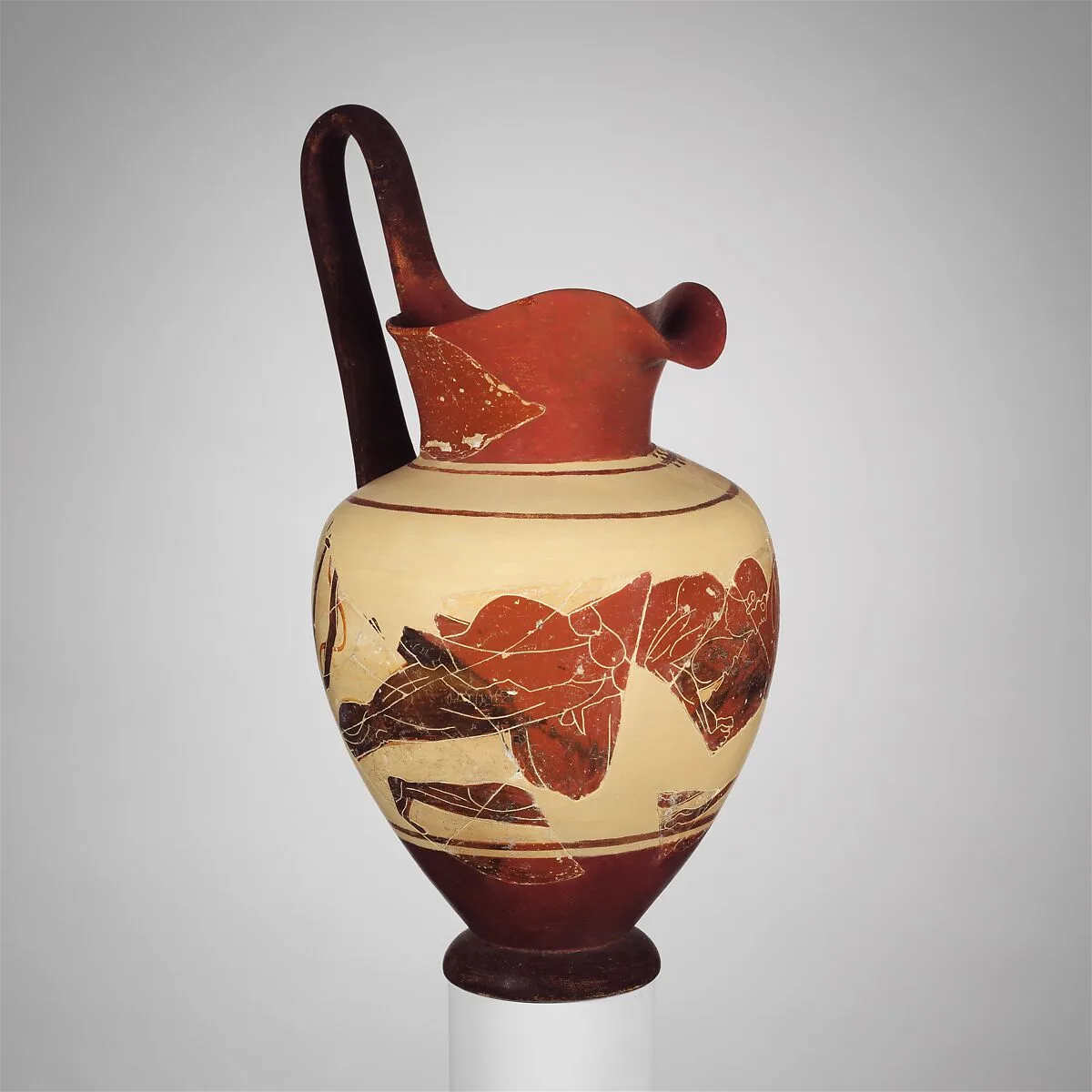 Terracotta oinochoe (jug) — Painter of the Vienna Stamnos 318