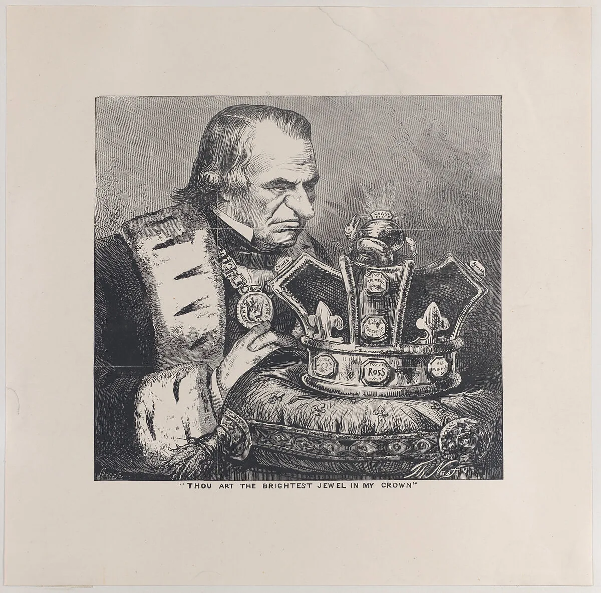 Thou Art the Brightest Jewel in My Crown — Thomas Nast|Joseph T. Speer|Andrew Johnson
