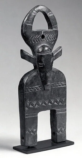 Heddle Pulley with Figure — Unknown