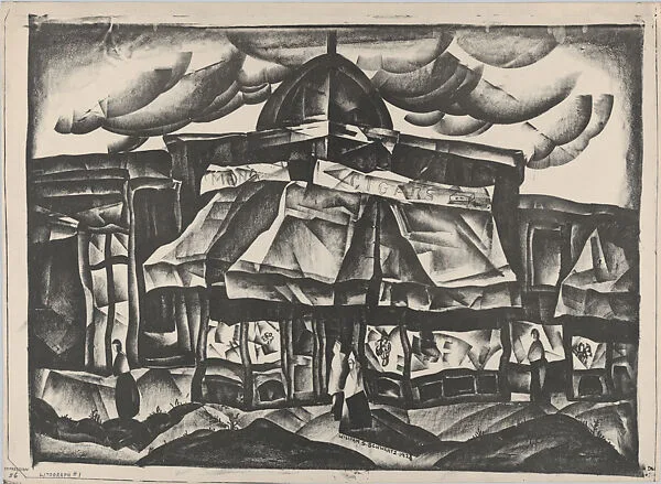 Building with Dome (Lithograph #1) — William Samuel Schwartz