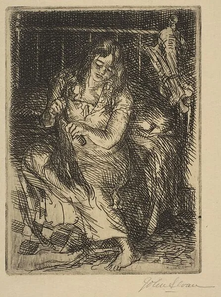Combing Her Hair — John Sloan