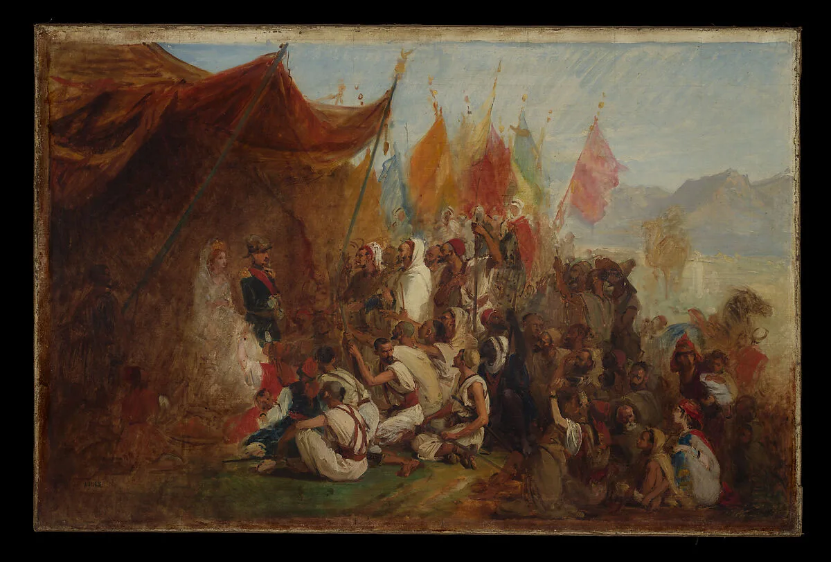 Sketch for "Reception of Emperor Napoleon III and Empress Eugénie by the Kabyle Leaders at Algiers on September 18, 1860" — Isidore Pils