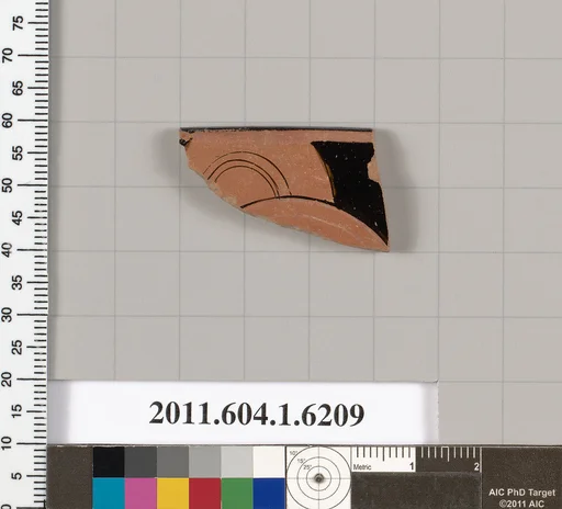 Terracotta rim fragment of a kylix (drinking cup)