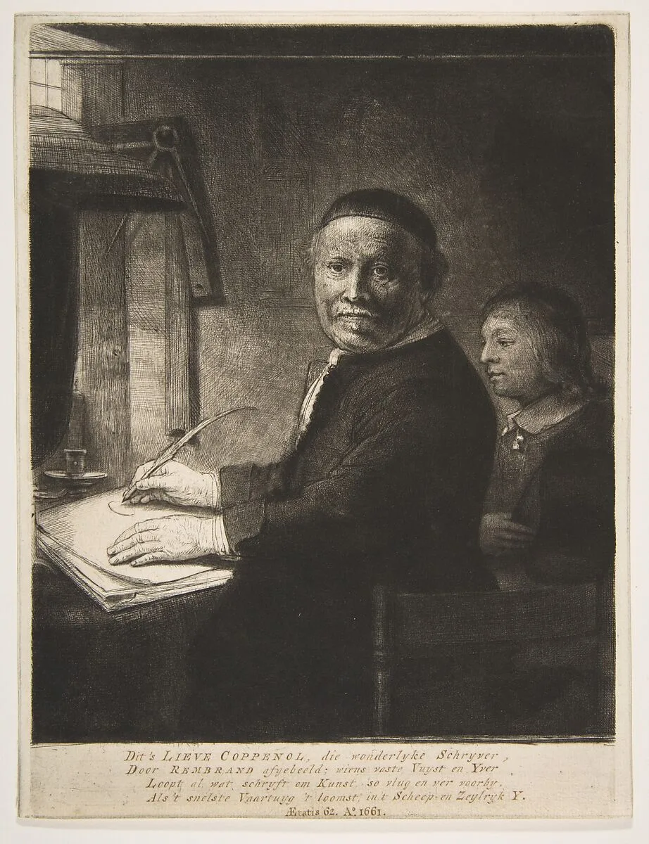 Lieven Willemsz van Coppenol with his Grandson — Rembrandt (Rembrandt van Rijn)