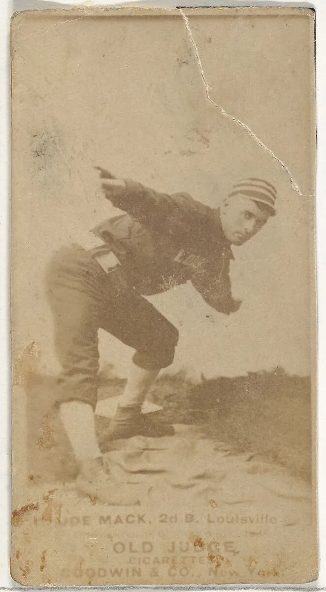 Joseph "Reddy" Mack, 2nd Base, Louisville Colonels, from the Old Judge series (N172) for Old Judge Cigarettes — Goodwin & Company