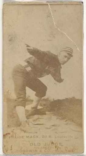 Joseph "Reddy" Mack, 2nd Base, Louisville Colonels, from the Old Judge series (N172) for Old Judge Cigarettes