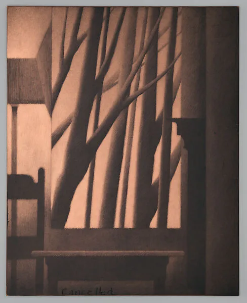 Still life w/ chair and standing lamp — Robert Kipniss
