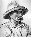 Study of a Man with Moustache and Hat (Red Moore) — Eugene Speicher