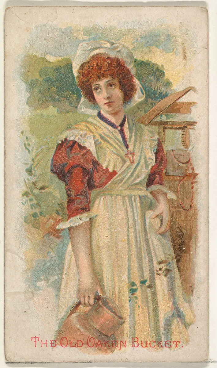 The Old Oaken Bucket, from the Illustrated Songs series (N116) issued by W. Duke, Sons & Co. to promote Honest Long Cut Tobacco — American Tobacco Company|George S. Harris & Sons|W. Duke, Sons & Co.
