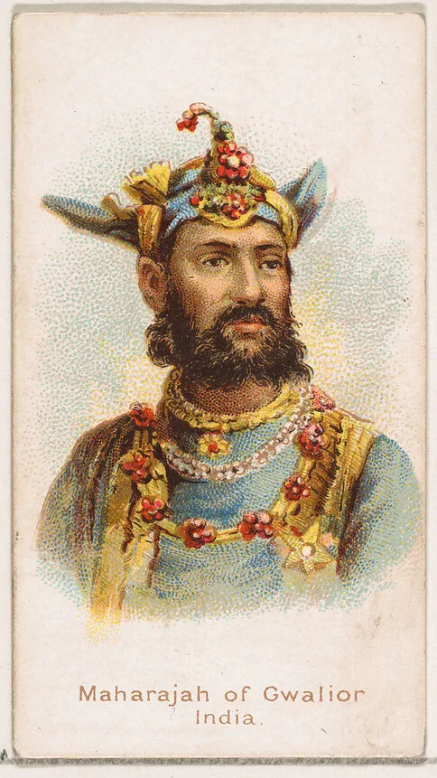 Maharajah of Gwalior, India, from the Savage and Semi-Barbarous Chiefs and Rulers series (N189) issued by Wm. S. Kimball & Co. — William S. Kimball & Company