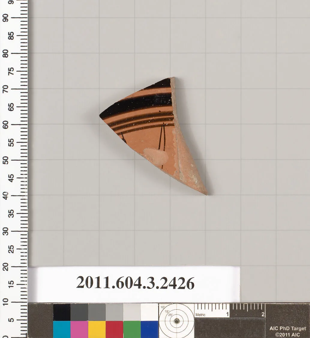 Terracotta fragment of a kylix: eye-cup (drinking cup) — Unknown