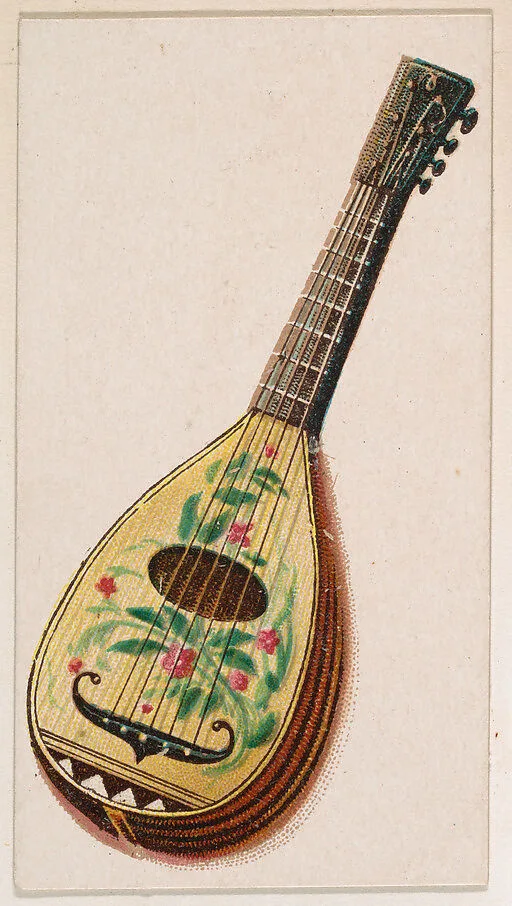 Mandolin, from the Novelties series (N228, Type 5) issued by Kinney Bros. — Kinney Brothers Tobacco Company