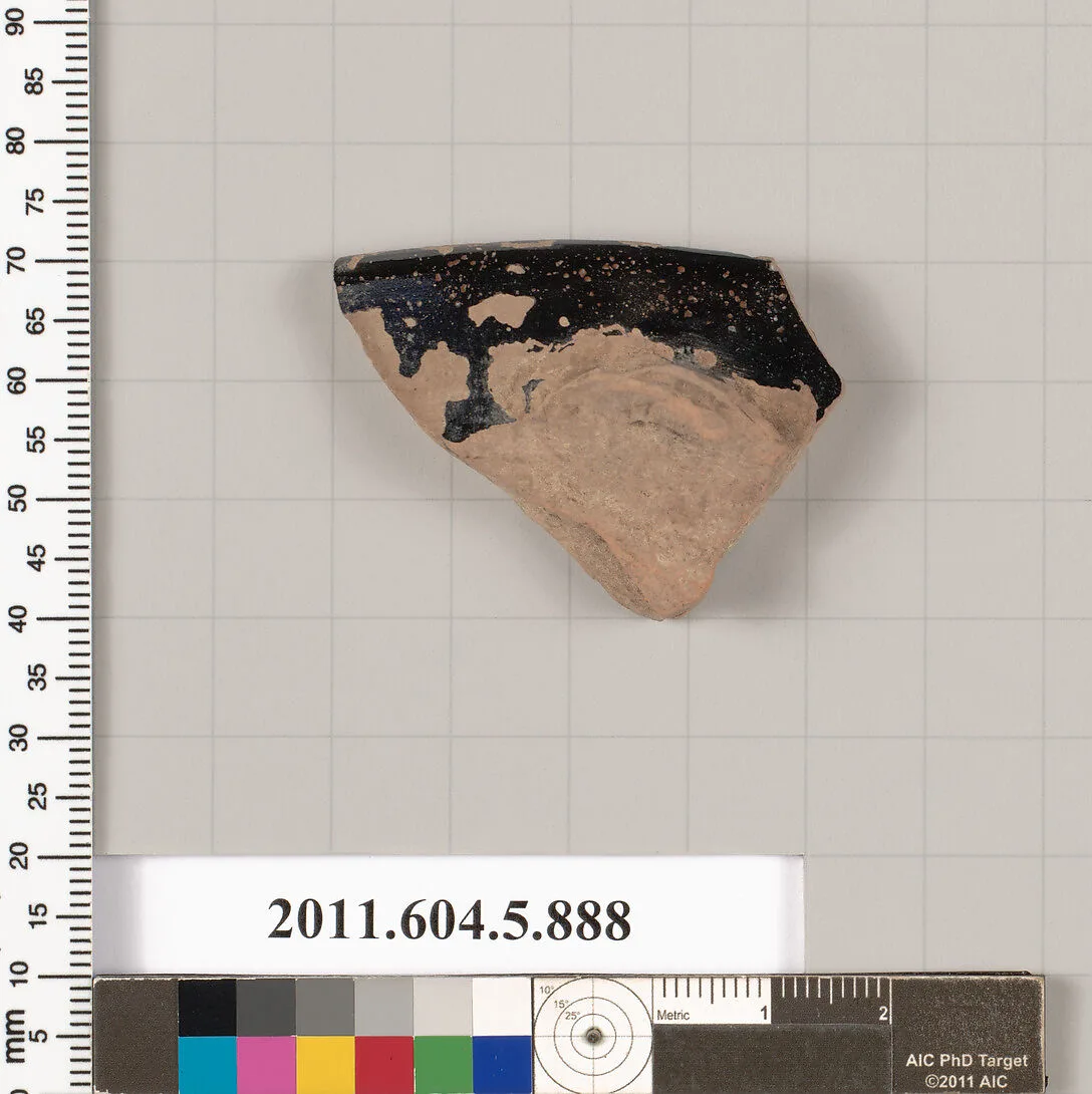 Terracotta rim fragment of a kylix (drinking cup) — Unknown