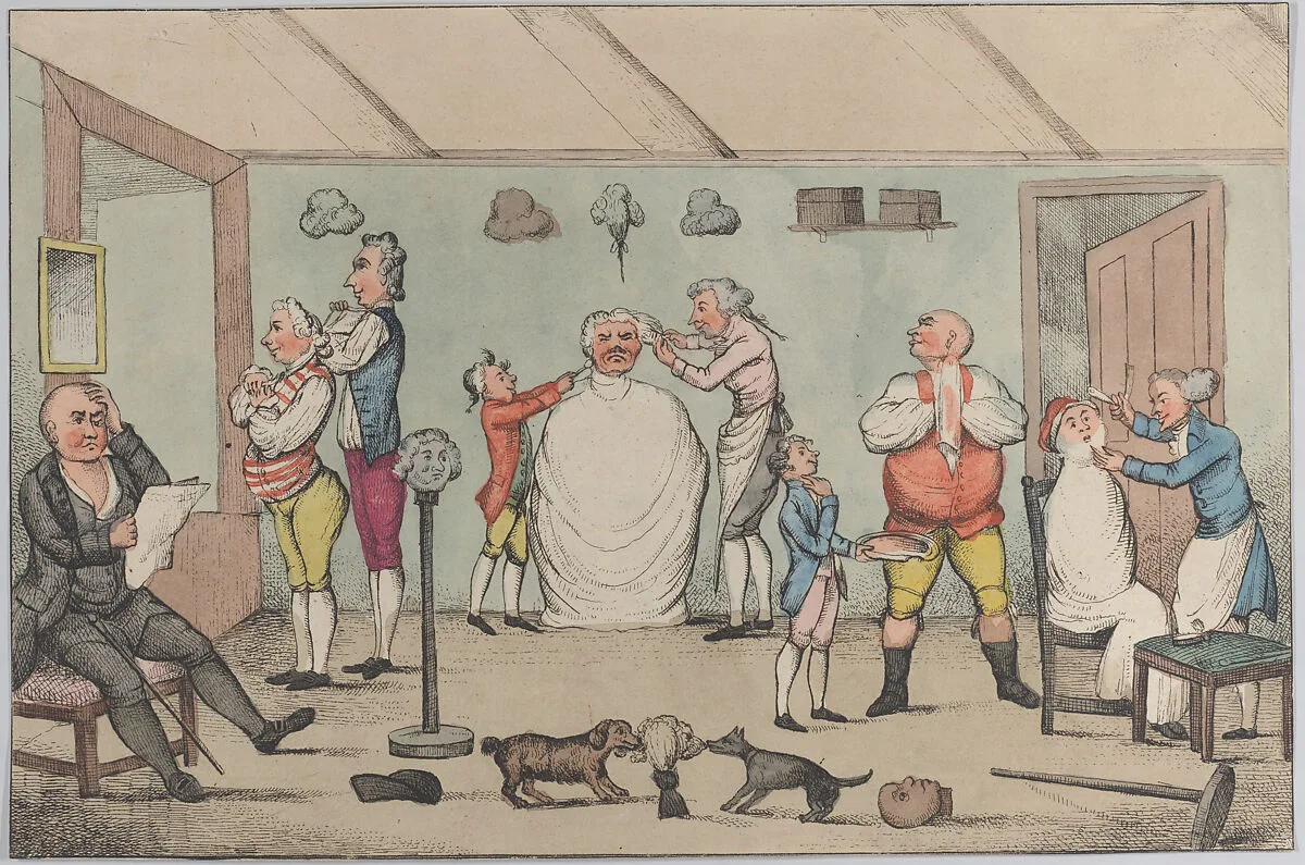 The Barber's Shop — Anonymous, British, 19th century|Henry William Bunbury