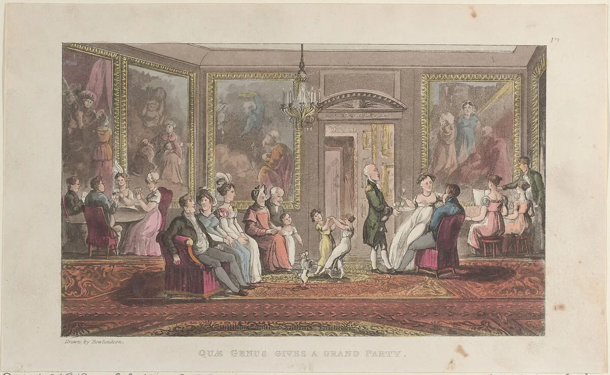 Quae Genus Gives a Grand Party — William Combe|Rudolph Ackermann, London|Thomas Rowlandson|J. Diggens