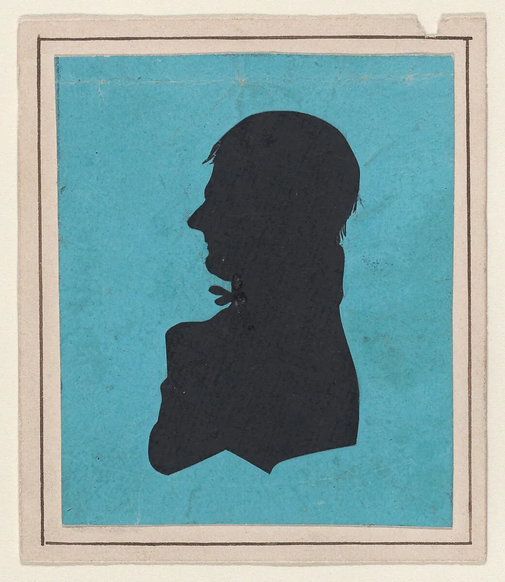 Silhouette of a man facing left — Asmus Jakob Carstens