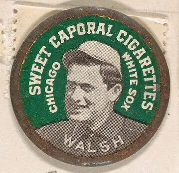 Walsh, Chicago White Sox (green), from the Domino Discs series (PX7), issued by Kinney Brothers — Kinney Brothers Tobacco Company