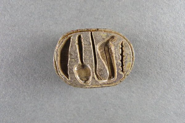 Scaraboid inscribed with hieroglyphs — Unknown