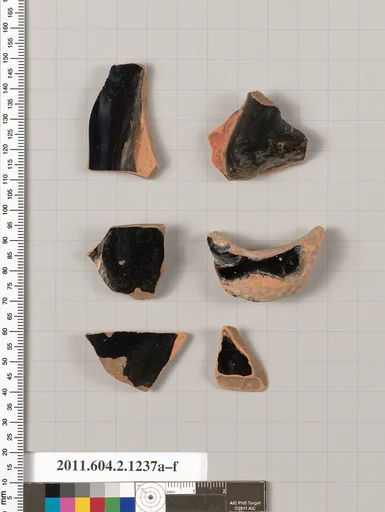 Terracotta fragments from a plastic vase
