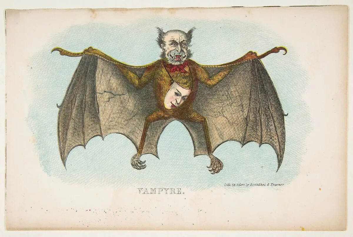 Vampyre, from The Comic Natural History of the Human Race — Samuel Robinson|Henry Louis Stephens|Rosenthal
