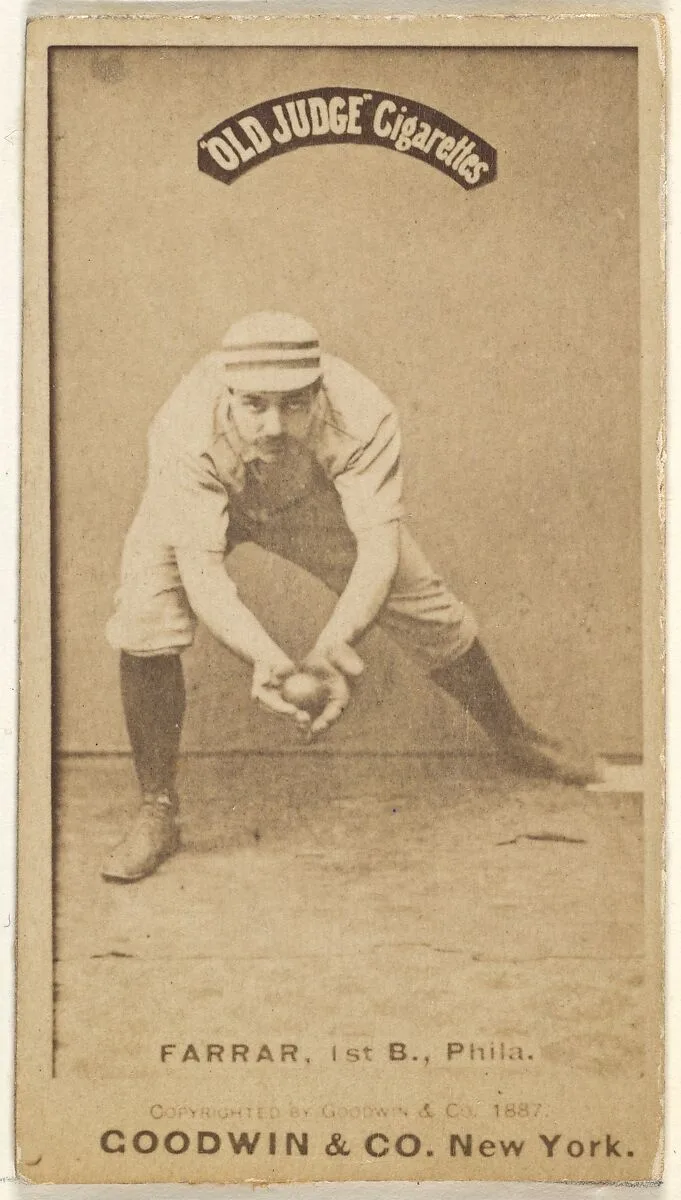 Sidney Douglas Farrar, 1st Base, Philadelphia, from the Old Judge series (N172) for Old Judge Cigarettes — Goodwin & Company