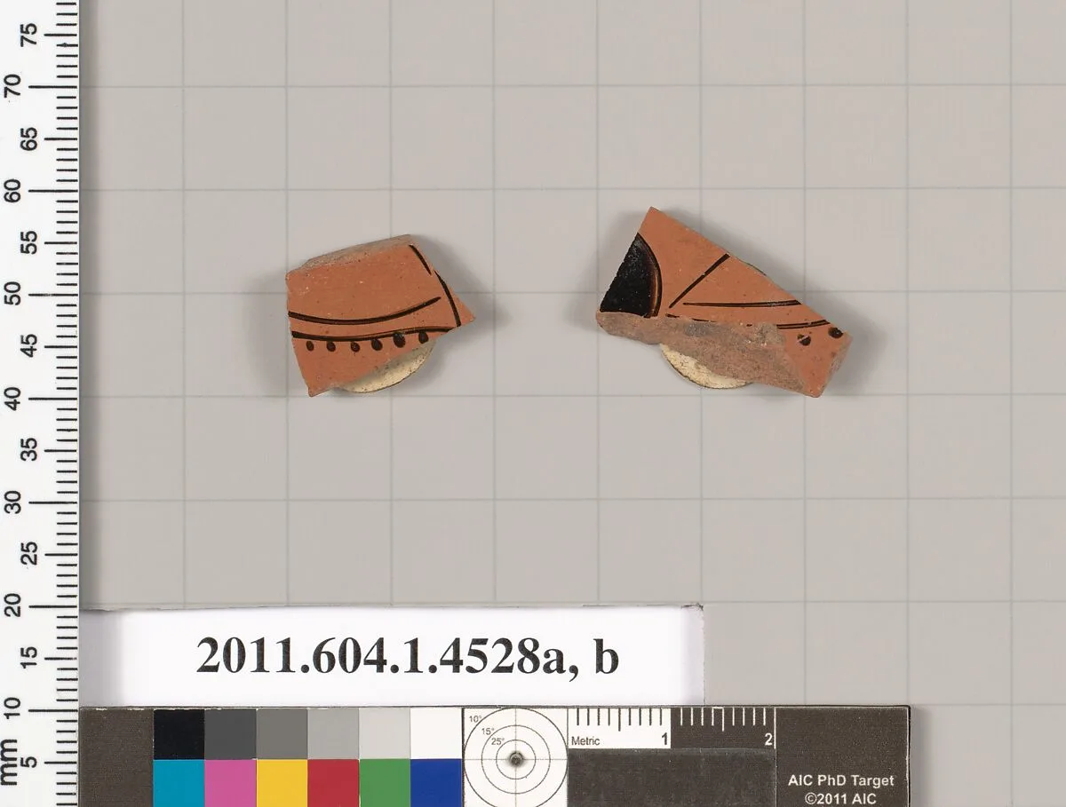 Terracotta fragments of a kylix (drinking cup) — Unknown